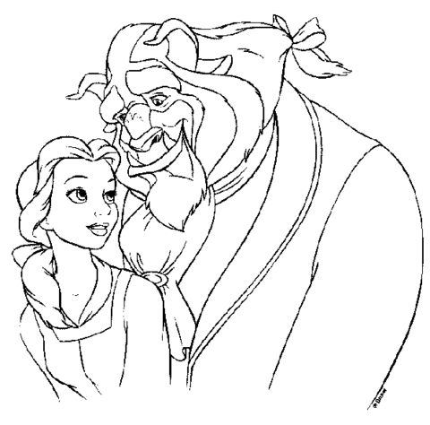 Beauty And The Beast Coloring Page